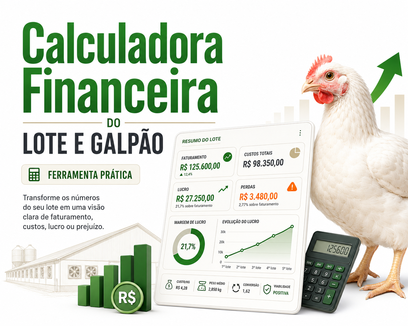 Calculadora Financeira do Lote e Galpão