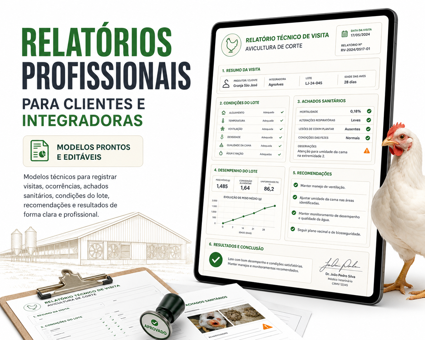 Relatórios Profissionais para Clientes e Integradoras